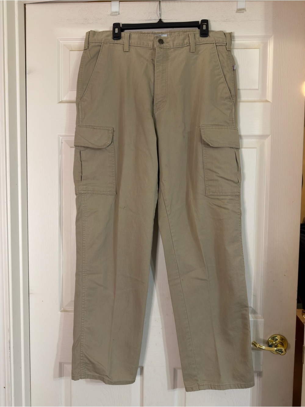 Tyndale Men's Utility Fire Resistant FR Khaki Cargo Pants Sz 36x32 EUC